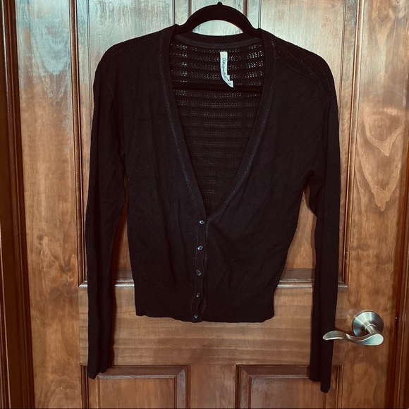 ❌ SOLD ❌ Black Aeropostale Cardigan - Picture 1 of 6